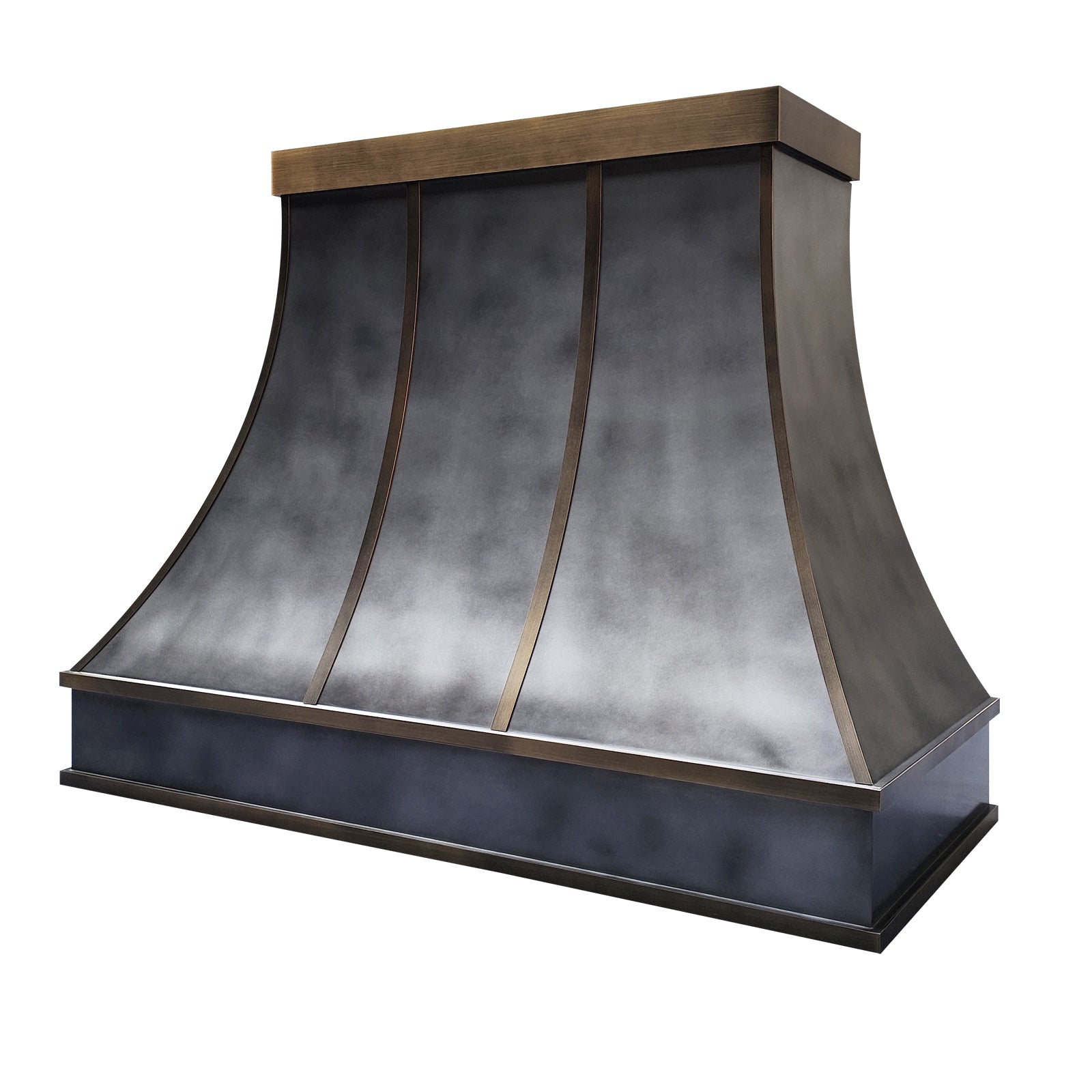 Fobest Custom Dark Zinc Range Hood with Retro Accents FSS-555