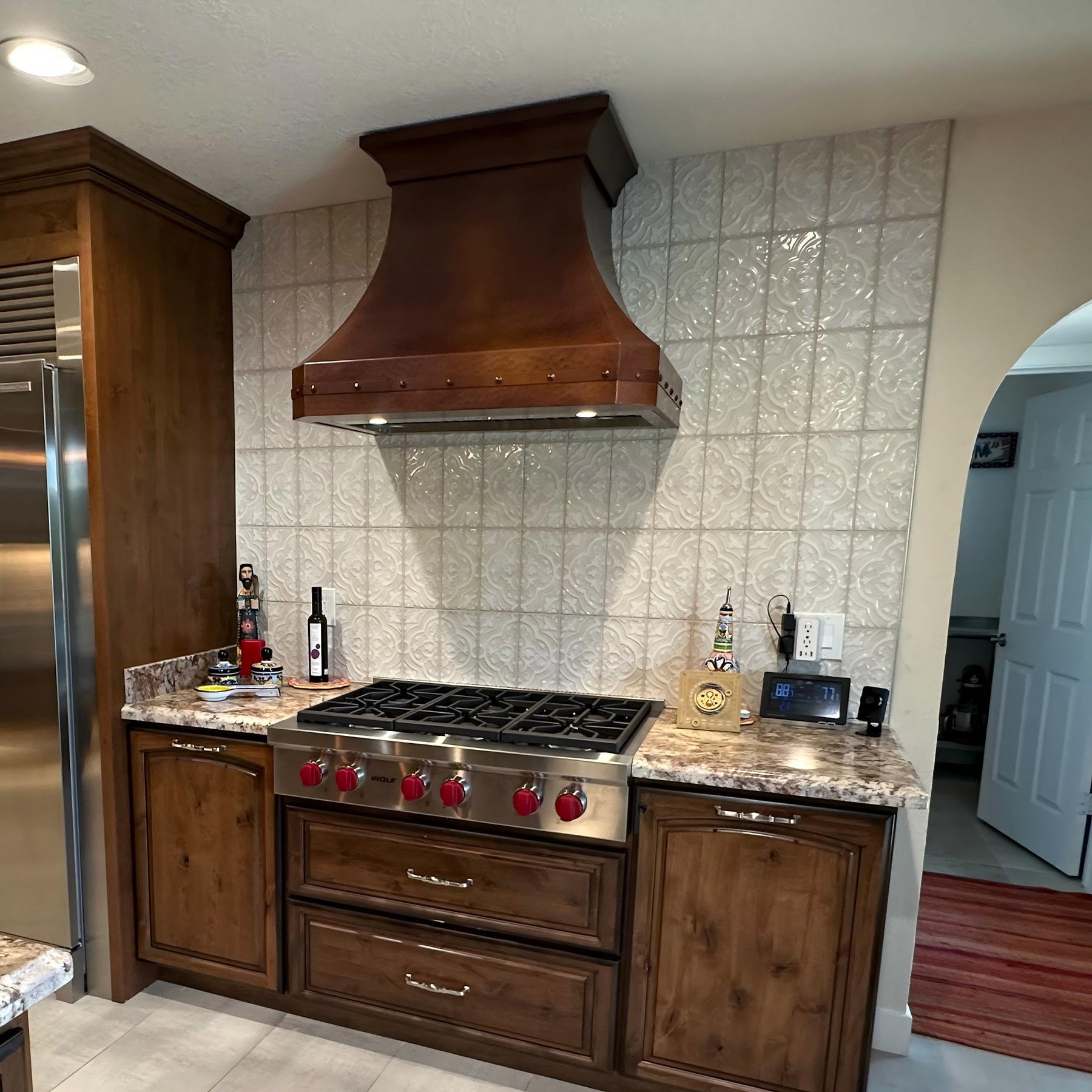 Fobest Hammered Copper Range Hood with Fire Finish FCP-255