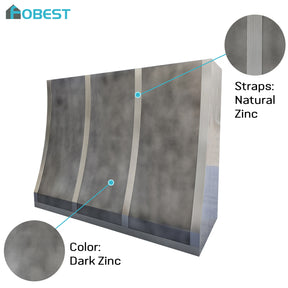 Fobest Custom Range Hood for Luxury Kitchens in Dark Zinc FSS-562