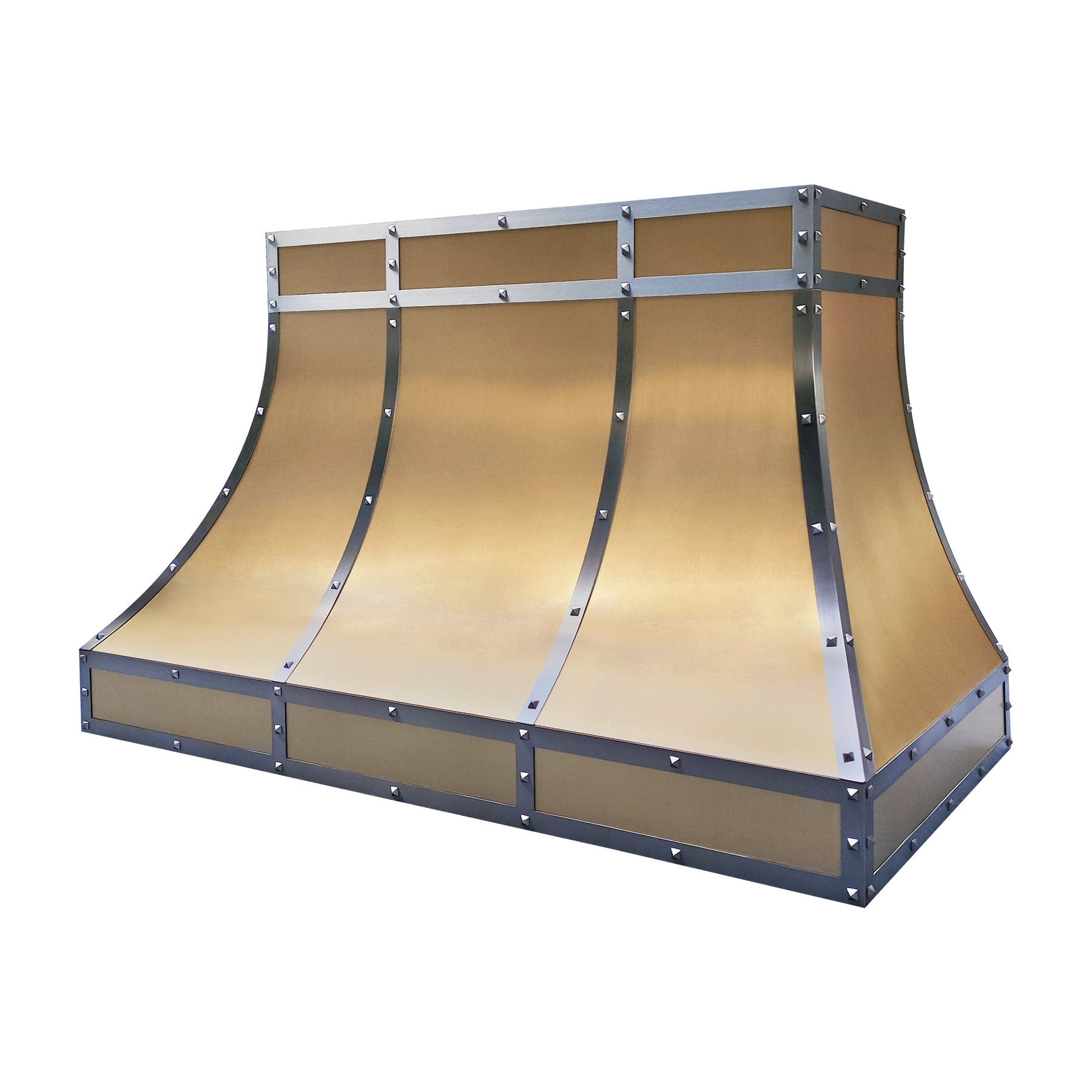 Fobest Custom Brass Range Hood with Designer Kitchen Statement FSS-563