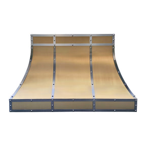 Fobest Custom Brass Range Hood with Designer Kitchen Statement FSS-563