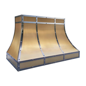 Fobest Custom Brass Range Hood with Designer Kitchen Statement FSS-563