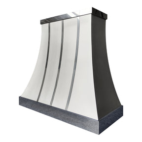 Fobest Custom Metal Range Hoods with Brushed & Polished Stainless Accents FSS-611