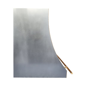 Fobest Custom Sculpted Zinc Range Hood with Brass Edge Accents FSS-590