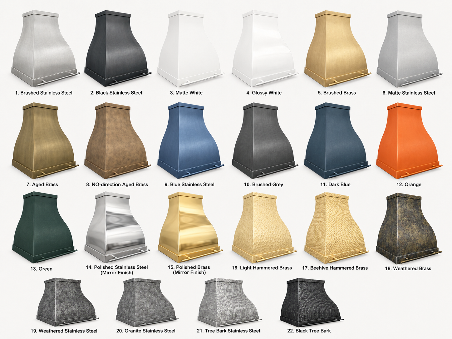 Fobest Custom Sculptural Brass Range Hood with Warm Modern Accent Statement FSS-600
