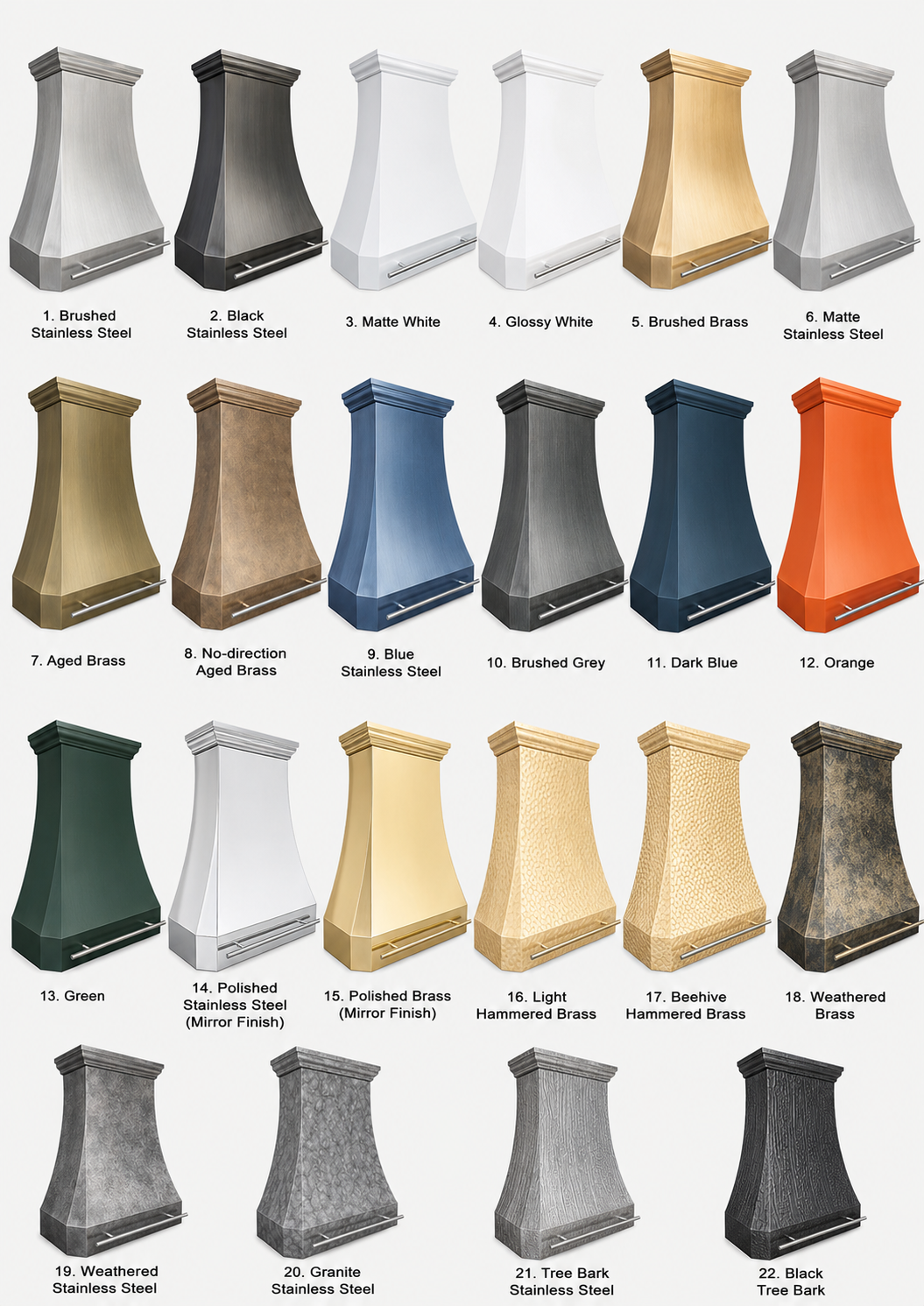 Fobest Custom Sculptural Range Hood in Brushed Stainless Steel FSS-632
