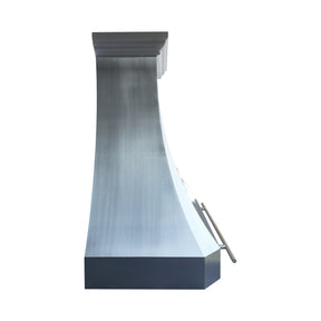 Fobest Custom Sculptural Range Hood in Brushed Stainless Steel FSS-632
