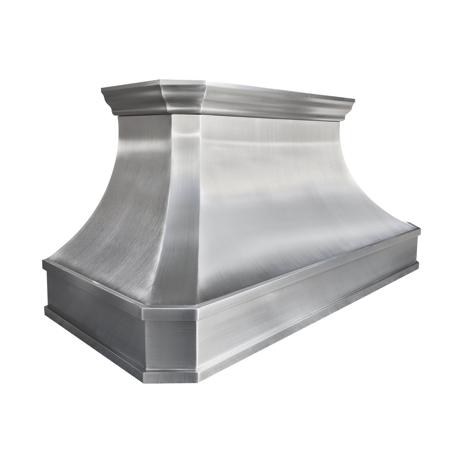 Fobest Custom Sculptural Stainless Steel Range Hood in Brushed Finish FSS-584