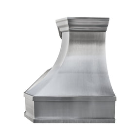 Fobest Custom Sculptural Stainless Steel Range Hood in Brushed Finish FSS-584