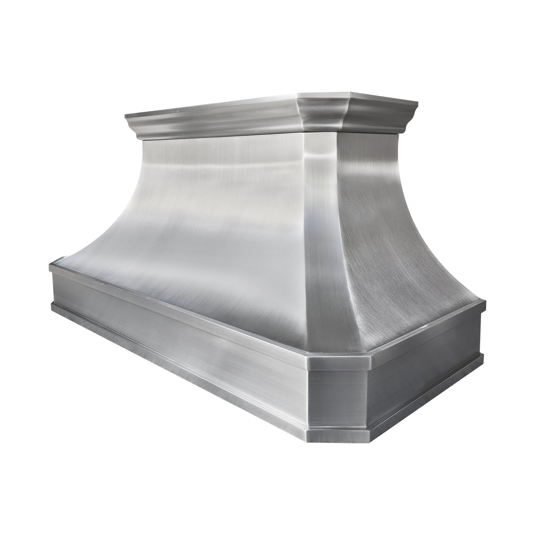 Fobest Custom Sculptural Stainless Steel Range Hood in Brushed Finish FSS-584