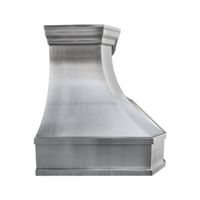 Fobest Custom Sculptural Stainless Steel Range Hood in Brushed Finish FSS-584