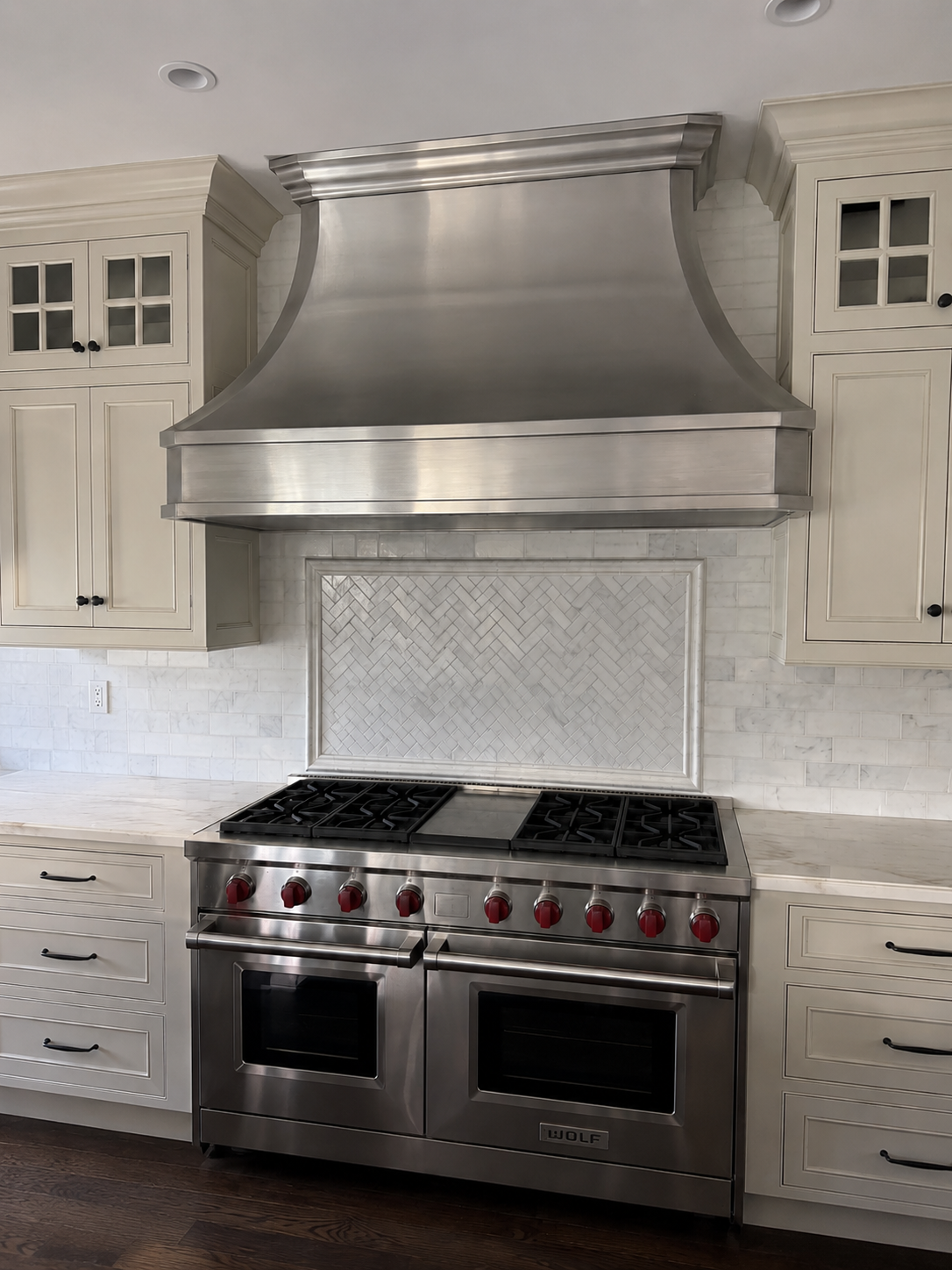 Fobest Custom Sculptural Stainless Steel Range Hood in Brushed Finish FSS-584