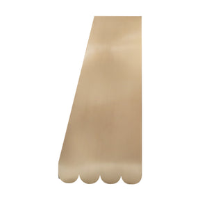 Fobest Custom Sloped Brushed Brass Range Hood with Scalloped Edge FSS-601