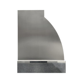 Fobest Custom Brushed Stainless Steel Range Hood with Polished Stainless Steel Straps FSS-653