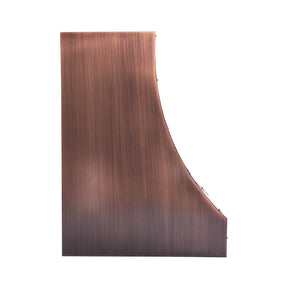 Fobest Custom Sloped Copper Range Hood with Inset Design and Rivet Detail FCP-355