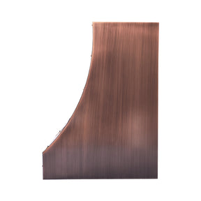 Fobest Custom Sloped Copper Range Hood with Inset Design and Rivet Detail FCP-355