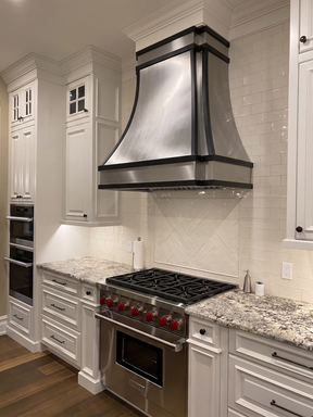 Fobest Custom Stainless Steel Hood with Black Trims FSS-330