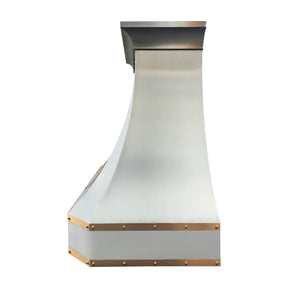 Fobest Custom Stainless Steel Kitchen Hood with Brass Decor FSS-455
