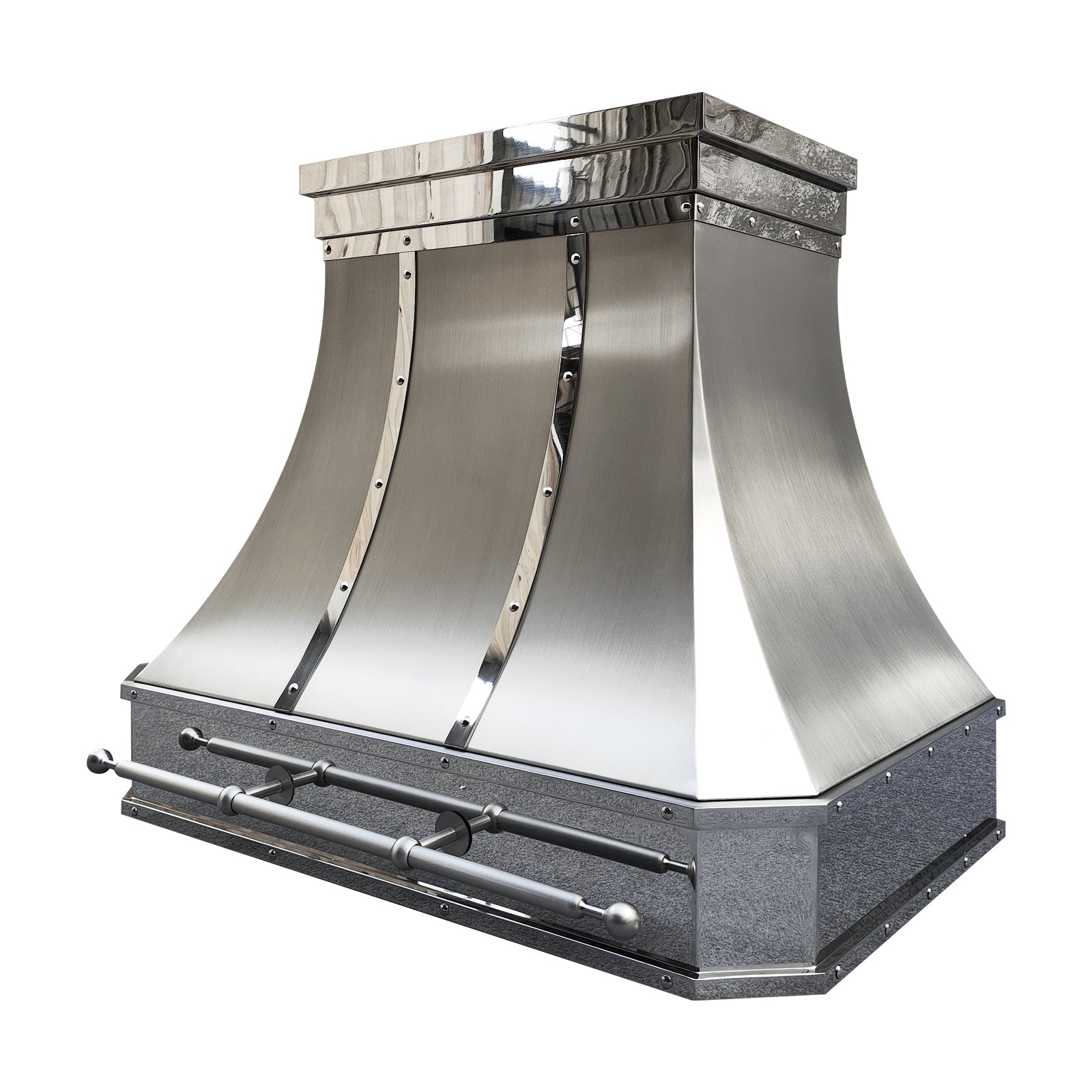 Fobest Custom Stainless Steel Kitchen Range Hoods with Mirror Highlights FSS-537