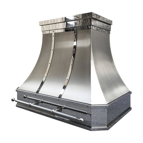 Fobest Custom Stainless Steel Kitchen Range Hoods with Mirror Highlights FSS-537