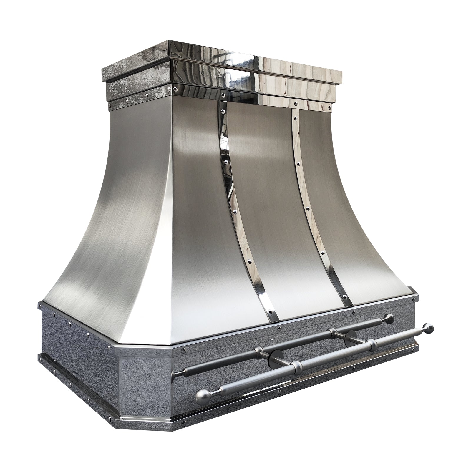 Fobest Custom Stainless Steel Kitchen Range Hoods with Mirror Highlights FSS-537