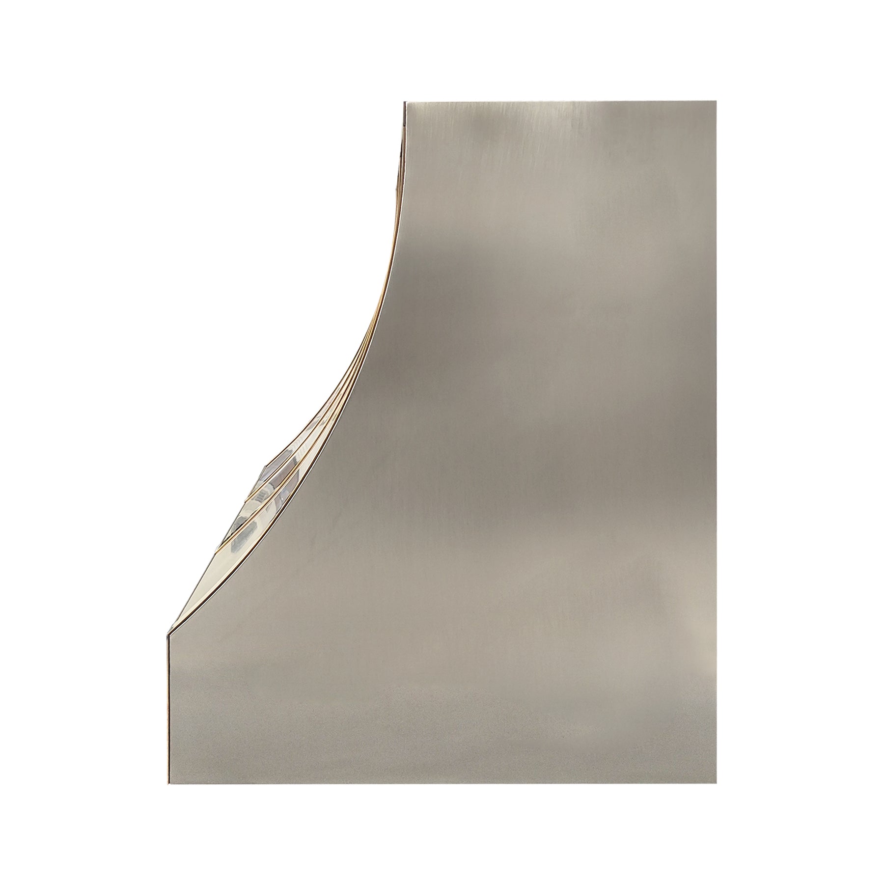 Fobest Custom Stainless Steel Metal Range Hood in Polished Brass Straps FSS-681
