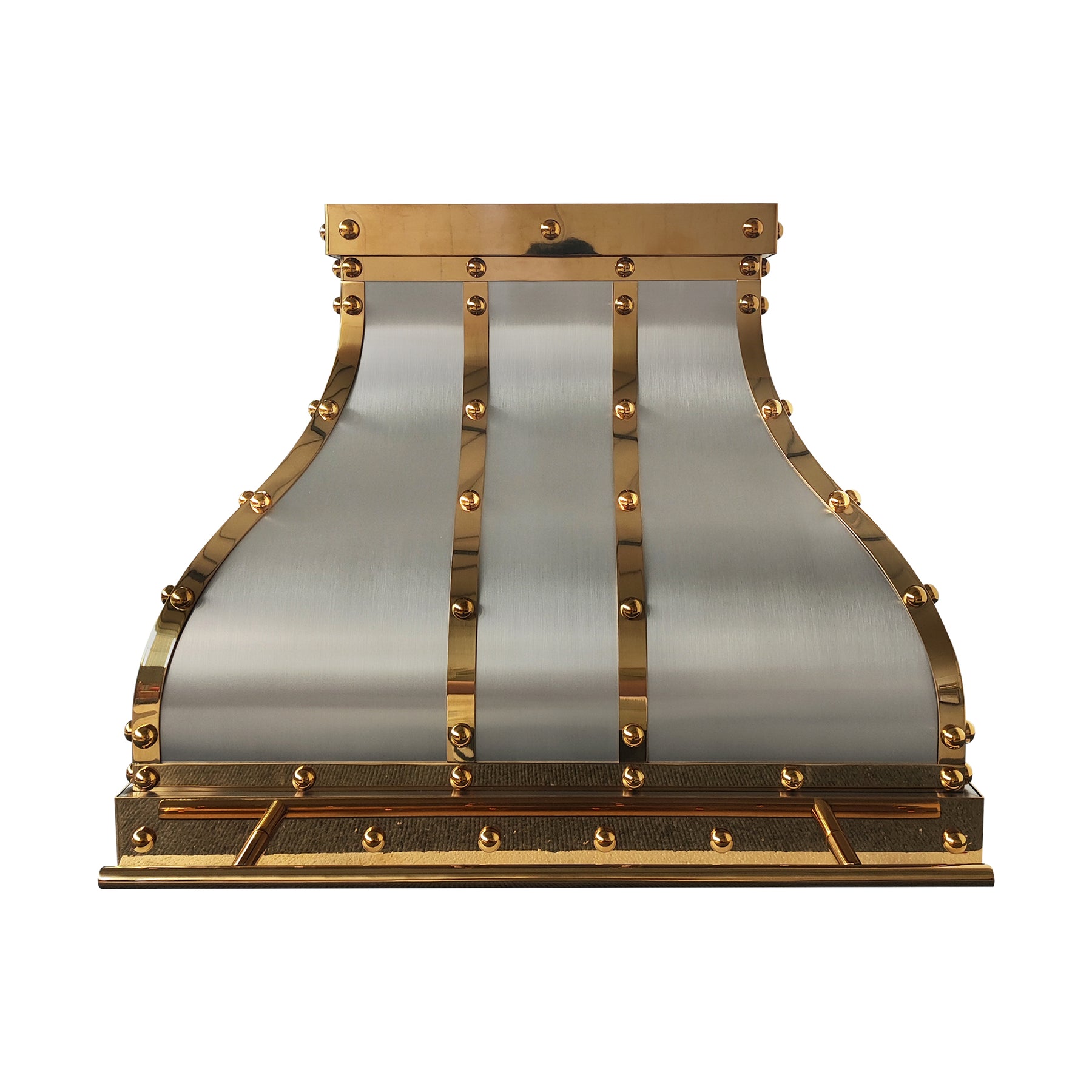Fobest Custom Stainless Steel Metal Range Hood with Brass Straps FSS-699