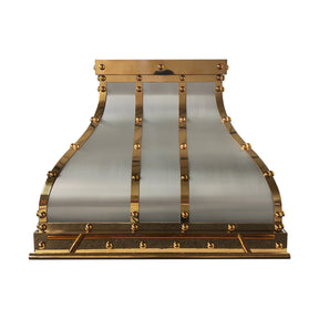 Fobest Custom Stainless Steel Metal Range Hood with Brass Straps FSS-699