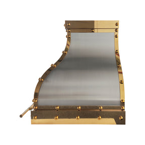 Fobest Custom Stainless Steel Metal Range Hood with Brass Straps FSS-699