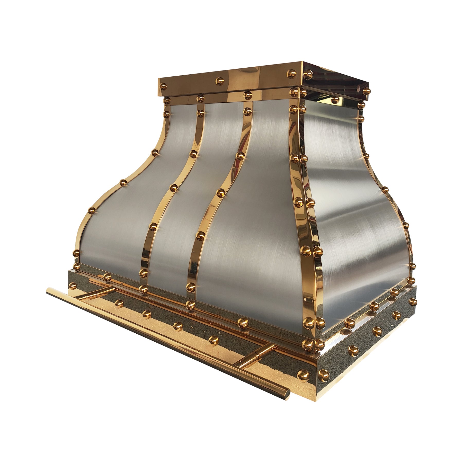 Fobest Custom Stainless Steel Metal Range Hood with Brass Straps FSS-699