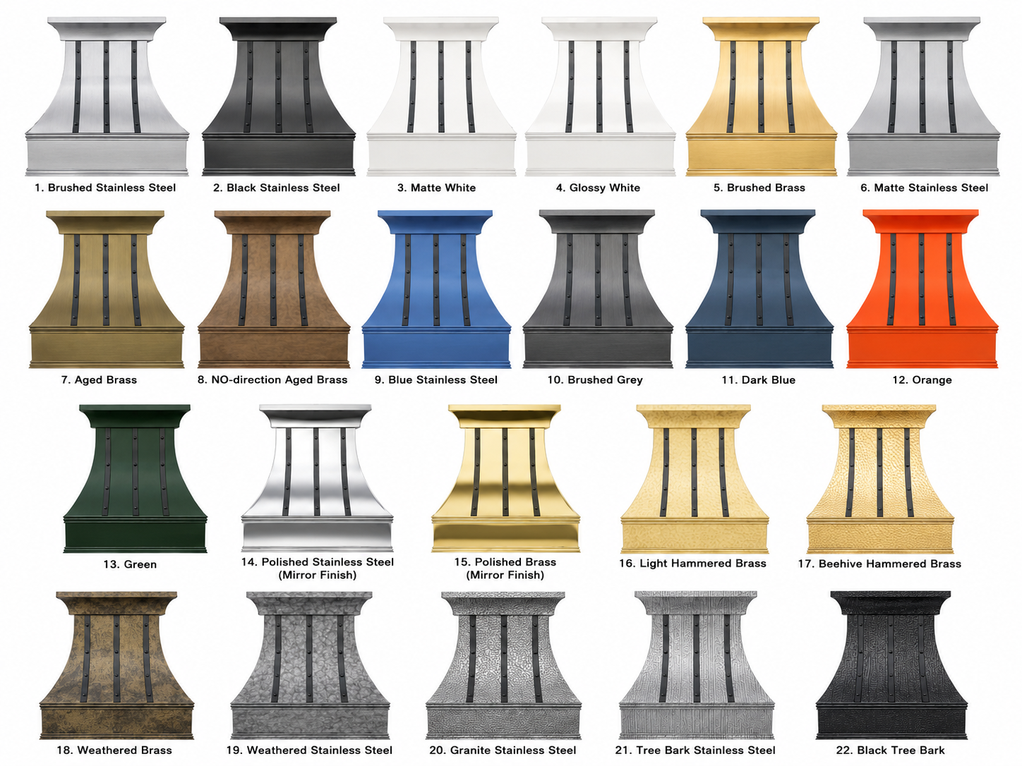 Fobest Custom Stainless Steel Range Hood with Black Straps FSS-30