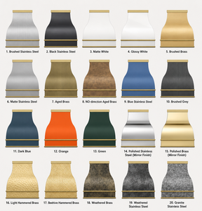 Fobest Custom Stainless Steel Range Hood with Brass Trim FSS-657