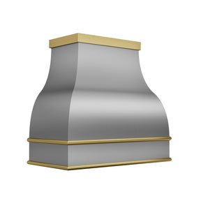 Fobest Custom Stainless Steel Range Hood with Brass Trim FSS-657