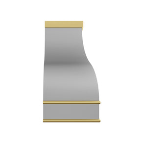 Fobest Custom Stainless Steel Range Hood with Brass Trim FSS-657