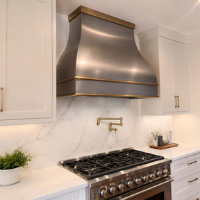 Fobest Custom Stainless Steel Range Hood with Brass Trim FSS-657