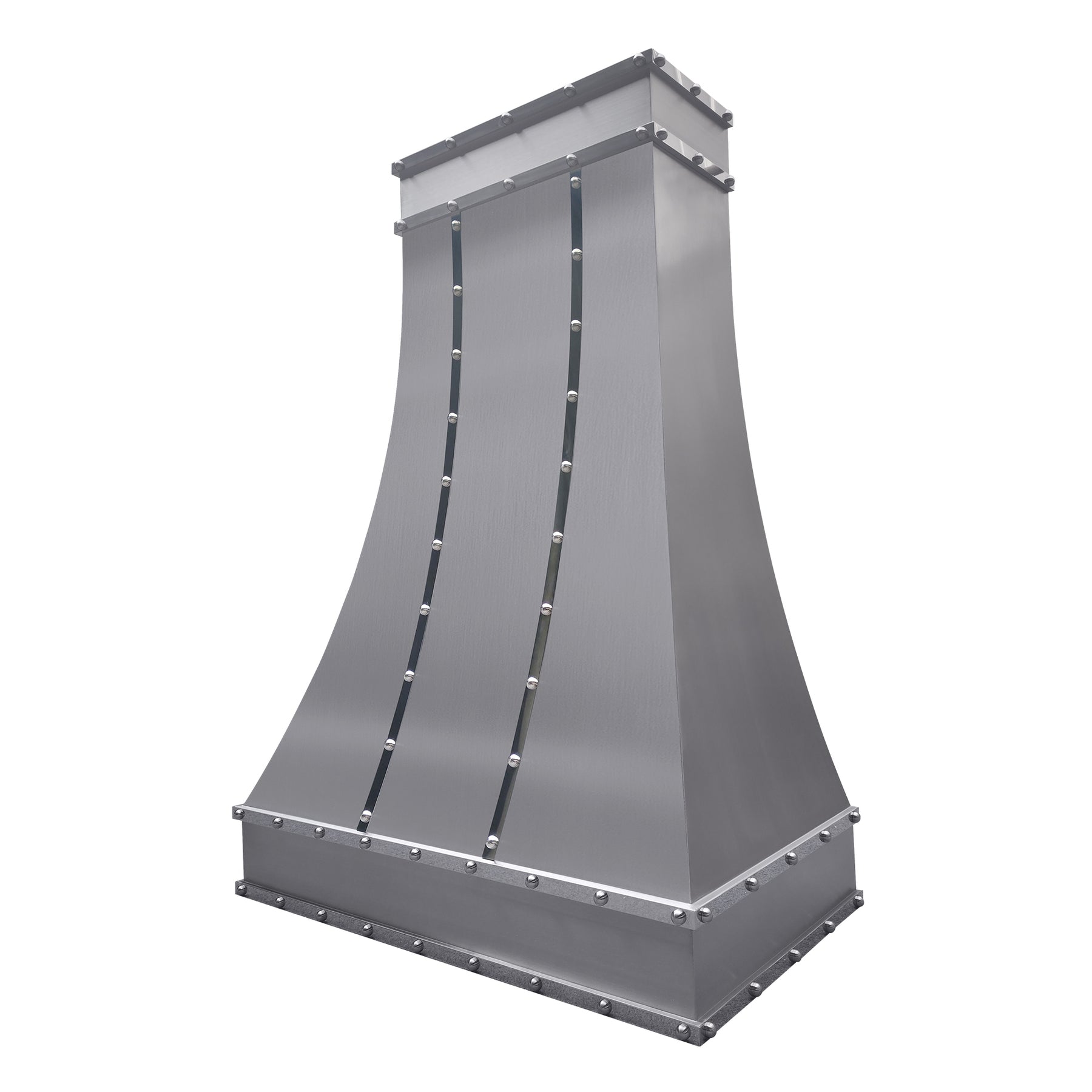 Fobest Custom Stainless Steel Range Hood with Brushed Finish and Polished Details FSS-568