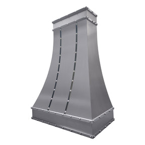 Fobest Custom Stainless Steel Range Hood with Brushed Finish and Polished Details FSS-568