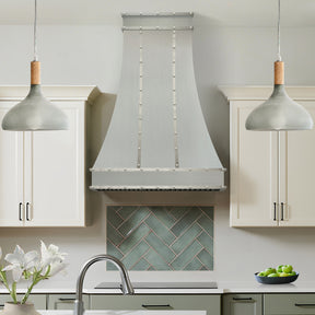 Fobest Custom Stainless Steel Range Hood with Brushed Finish and Polished Details FSS-568