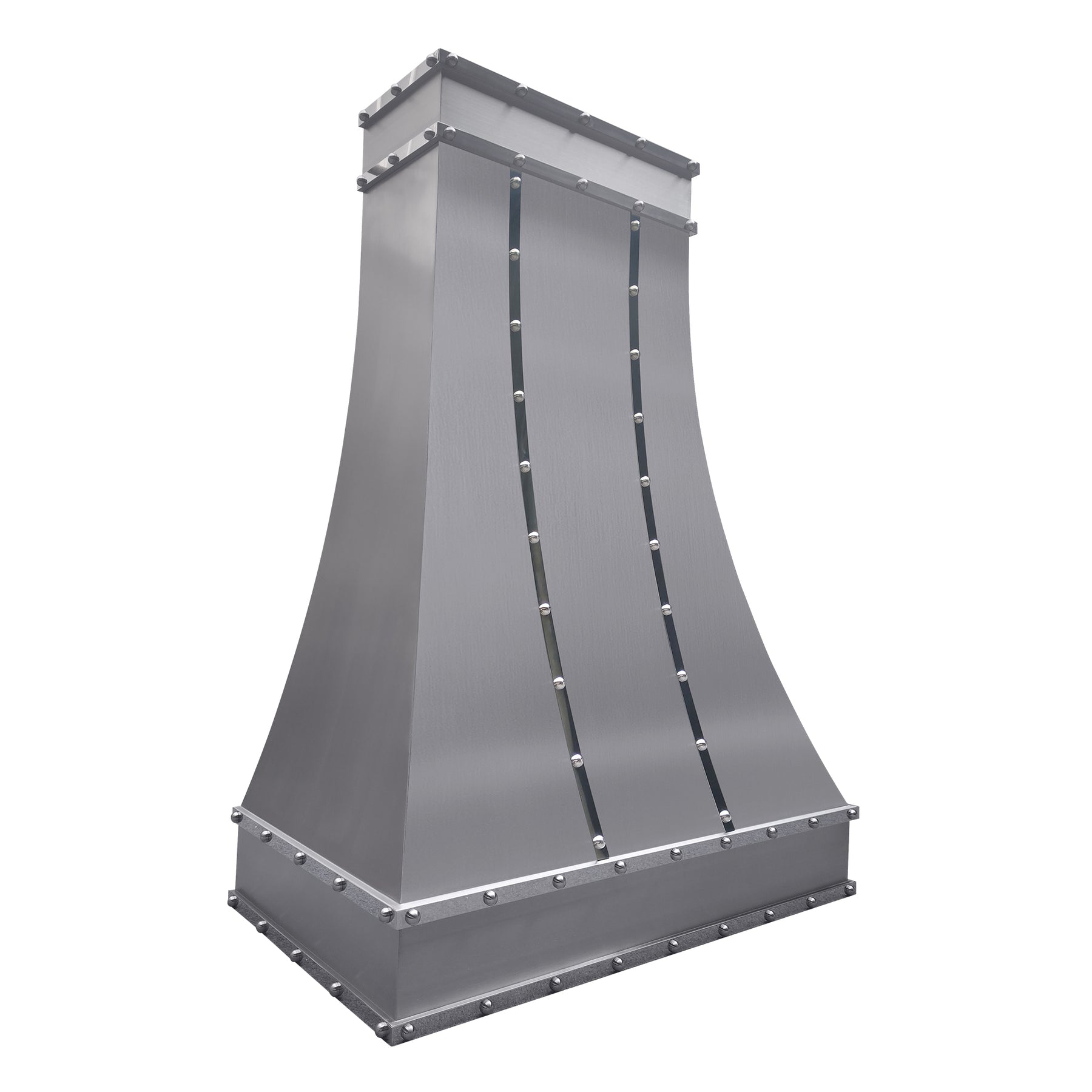 Fobest Custom Stainless Steel Range Hood with Brushed Finish and Polished Details FSS-568