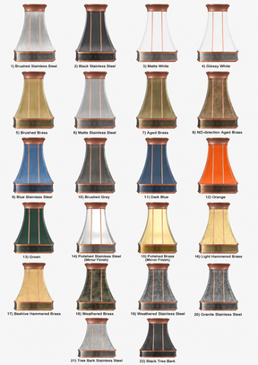 Fobest Custom Stainless Steel Range Hood with Natural Copper Straps FSS-636
