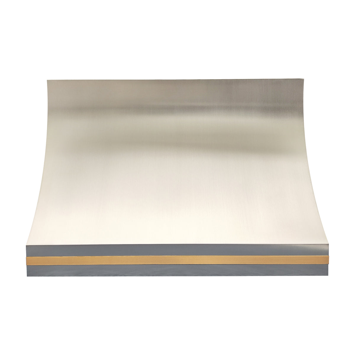 Fobest Custom Stainless Steel Range Hood with Signature Brass Straps FSS-598