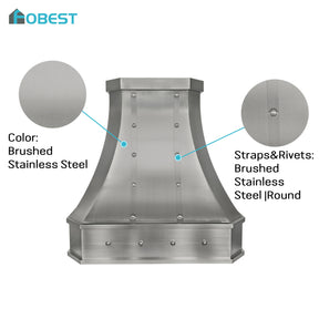 Fobest Custom Stainless Steel Range Hood with Square Apron Design FSS-676