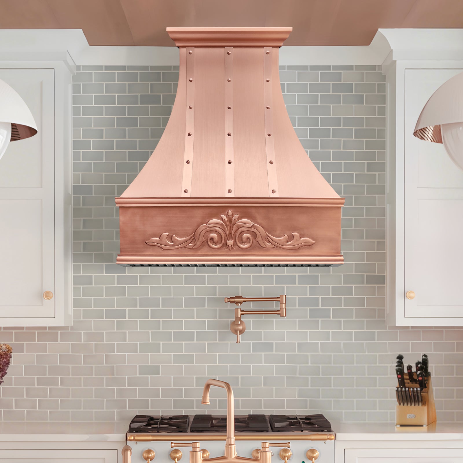 Fobest Custom Statement Copper Range Hood with Apron Design – FCP-359