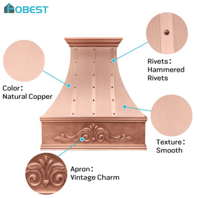 Fobest Custom Statement Copper Range Hood with Apron Design – FCP-359