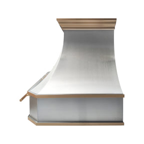 Fobest Custom Stainless Steel Range Hood with Arched Apron & Large Rivets FSS-610
