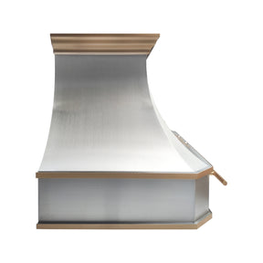 Fobest Custom Stainless Steel Range Hood with Arched Apron & Large Rivets FSS-610