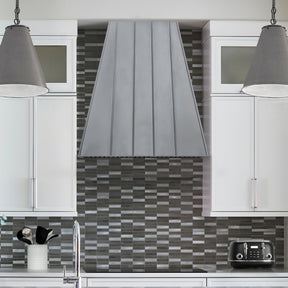 Fobest Custom Tapered Zinc Range Hood with Geometric Design FSS-618