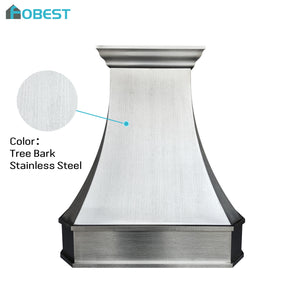 Fobest Custom Tree Bark Stainless Steel Range Hood FSS-614