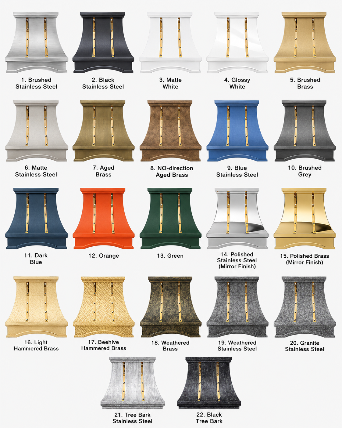 Fobest Custom Vent Hood with White Arched Shape FSS-365