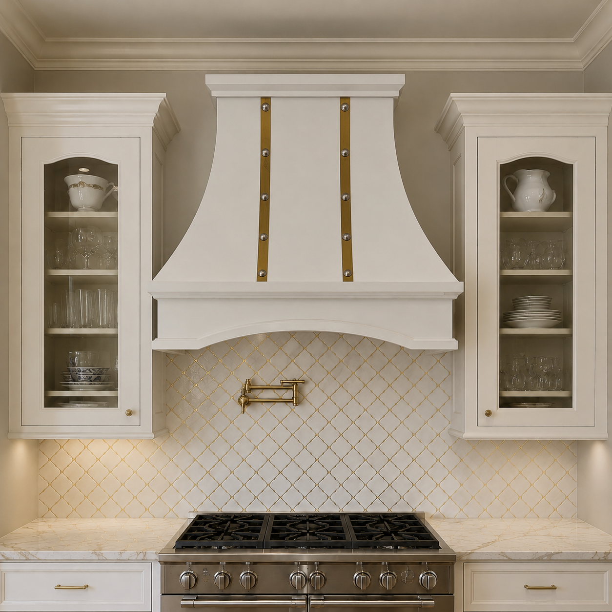 Fobest Custom Vent Hood with White Arched Shape FSS-365